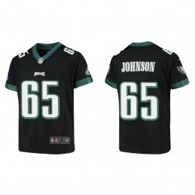 Youth Lane Johnson Philadelphia Eagles Black Game Jersey