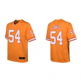 Lavonte David Youth Tampa Bay Buccaneers Orange Throwback Game Jersey