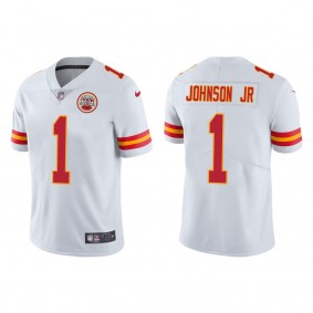 Men's Kansas City Chiefs Lonnie Johnson Jr. White Vapor Limited Jersey