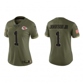 Lonnie Johnson Jr. Women's Kansas City Chiefs Olive 2022 Salute To Service Limited Jersey