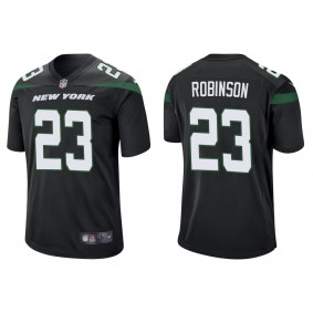 Men's New York Jets James Robinson Black Game Jersey