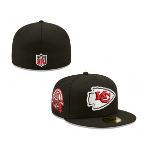 Men's Kansas City Chiefs New Era Black Team 40th Anniversary Patch 59FIFTY Fitted Hat