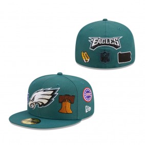 Men's Philadelphia Eagles New Era Midnight Green Team Local 59FIFTY Fitted Hat