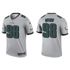 Men's Philadelphia Eagles Robert Quinn Silver Inverted Legend Jersey