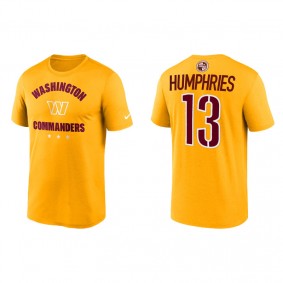 Men's Washington Commanders Adam Humphries Gold Name & Number T-Shirt