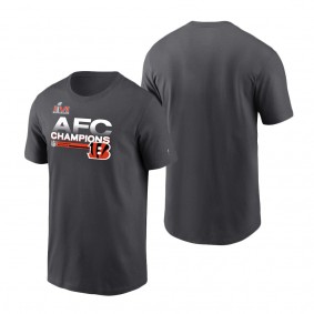 Men's Cincinnati Bengals Nike Anthracite 2021 AFC Champions Locker Room Trophy Collection T-Shirt