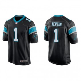 Men's Cam Newton Carolina Panthers Black Game Jersey