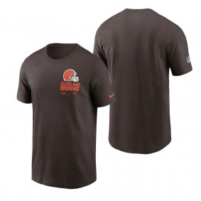 Men's Cleveland Browns Nike Brown Infograph Lockup Performance T-Shirt