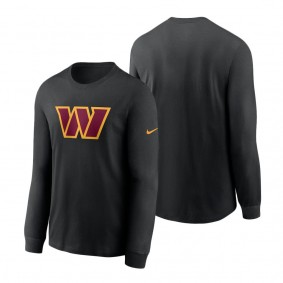 Men's Washington Commanders Nike Black Primary Logo Long Sleeve T-Shirt