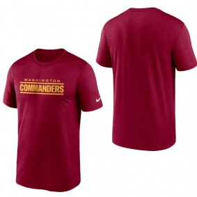 Men's Washington Commanders Nike Burgundy Legend Wordmark T-Shirt