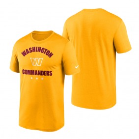 Men's Washington Commanders Nike Gold Arch Legend T-Shirt