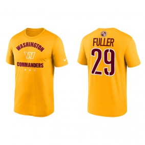 Men's Washington Commanders Kendall Fuller Gold Name & Number T-Shirt