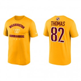 Men's Washington Commanders Logan Thomas Gold Name & Number T-Shirt