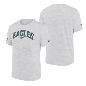 Men's Philadelphia Eagles Nike White Velocity Athletic Stack Performance T-Shirt