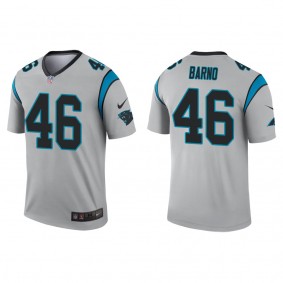 Men's Carolina Panthers Amare Barno Silver Inverted Legend Jersey