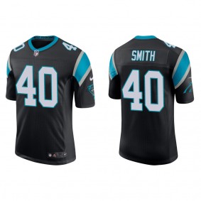 Men's Carolina Panthers Brandon Smith Black Vapor Limited Jersey