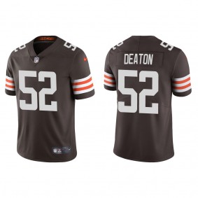 Men's Cleveland Browns Dawson Deaton Brown Vapor Limited Jersey