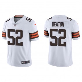 Men's Cleveland Browns Dawson Deaton White Vapor Limited Jersey