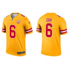 Men's Kansas City Chiefs Bryan Cook Yellow Inverted Legend Jersey