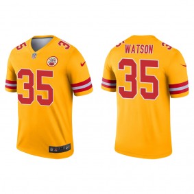 Men's Kansas City Chiefs Jaylen Watson Gold Inverted Legend Jersey