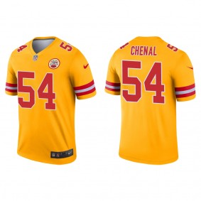 Men's Kansas City Chiefs Leo Chenal Gold Inverted Legend Jersey