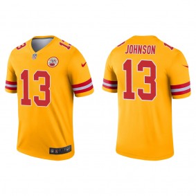 Men's Kansas City Chiefs Nazeeh Johnson Gold Inverted Legend Jersey