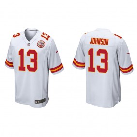 Men's Kansas City Chiefs Nazeeh Johnson White Game Jersey