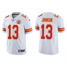 Men's Kansas City Chiefs Nazeeh Johnson White Vapor Limited Jersey