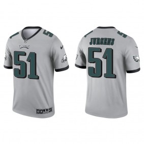 Men's Philadelphia Eagles Cam Jurgens Silver Inverted Legend Jersey