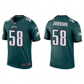 Men's Philadelphia Eagles Kyron Johnson Green Legend Jersey