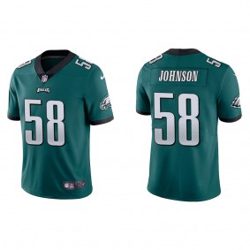 Men's Philadelphia Eagles Kyron Johnson Green Vapor Limited Jersey