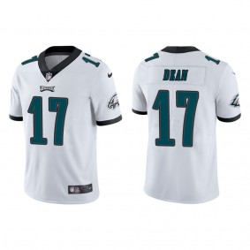 Men's Philadelphia Eagles Nakobe Dean White Vapor Limited Jersey