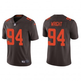 Men's Cleveland Browns Alex Wright Brown 2022 NFL Draft Alternate Vapor Limited Jersey