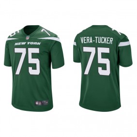 Men's New York Jets Alijah Vera-Tucker Green Game Jersey