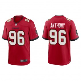 Men's Tampa Bay Buccaneers Andre Anthony Red 2022 NFL Draft Game Jersey