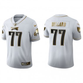 Men's Philadelphia Eagles Andre Dillard White Golden Edition Jersey