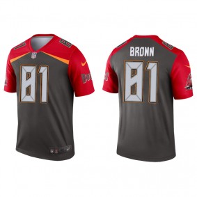 Men's Tampa Bay Buccaneers Antonio Brown Pewter Inverted Legend Jersey