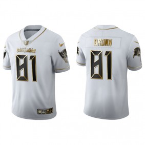 Men's Tampa Bay Buccaneers Antonio Brown White Golden Edition Jersey