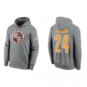 Men's Washington Commanders Antonio Gibson Charcoal Therma Pullover Hoodie