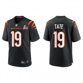 Men's Cincinnati Bengals Auden Tate Black Super Bowl LVI Game Jersey