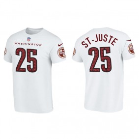 Men's Washington Commanders Benjamin St-Juste White Name & Number  T-Shirt