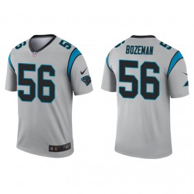 Men's Carolina Panthers Bradley Bozeman Silver Inverted Legend Jersey