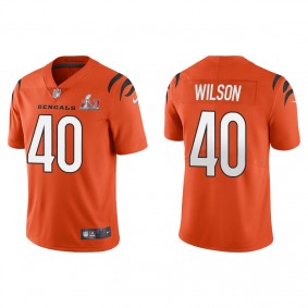 Men's Cincinnati Bengals Brandon Wilson Orange Super Bowl LVI Vapor Limited Jersey