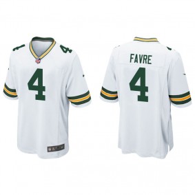 Men's Green Bay Packers Brett Favre White Game Jersey