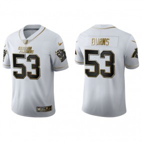 Men's Carolina Panthers Brian Burns White Golden Edition Jersey