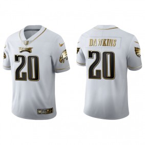 Men's Philadelphia Eagles Brian Dawkins White Golden Edition Jersey