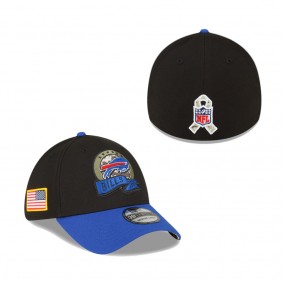 Men's Buffalo Bills Black Royal 2022 Salute To Service 39THIRTY Flex Hat