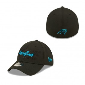 Men's Carolina Panthers New Era Black 2022 NFL Draft 39THIRTY Flex Hat