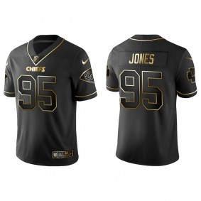 Men's Kansas City Chiefs Chris Jones Black Golden Edition Jersey