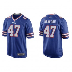 Men's Buffalo Bills Christian Benford Royal Game Jersey